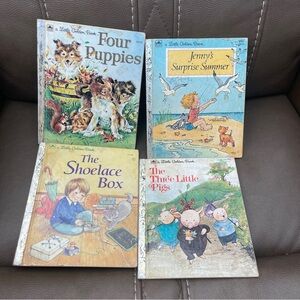 Set of Four Vintage Rare Little Golden Books